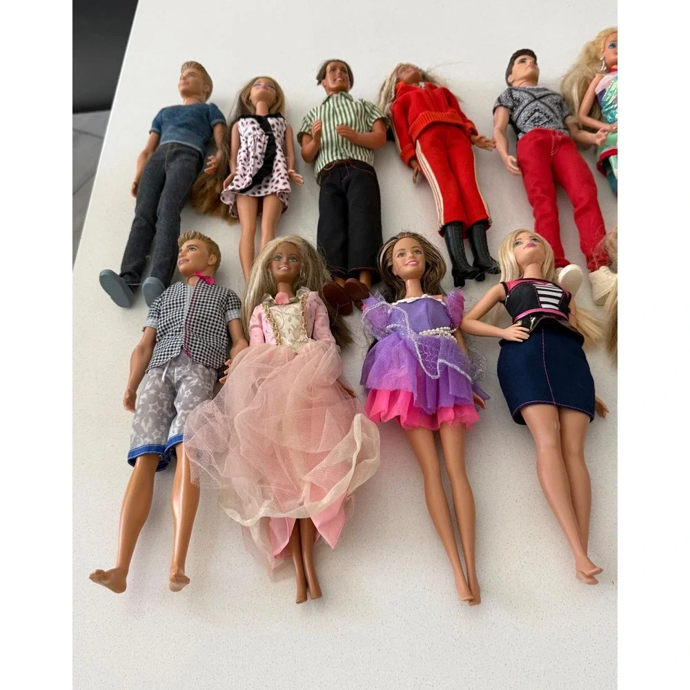 Barbie and Ken Doll Lot 14 Dolls with Extra Clothes and Accessories Mattel Toy